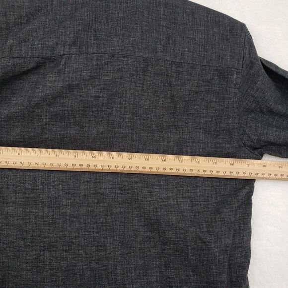 Philipp Plein Homme Shirt Mens Medium Gray Long Sleeve Button Up Textured Casual - Picture 6 of 10